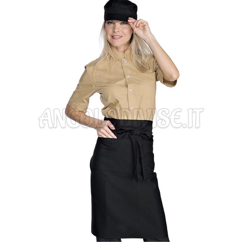 ISACCO GREMBIULE GUADALUPE NERO 55% POLYESTER 45% COTTON