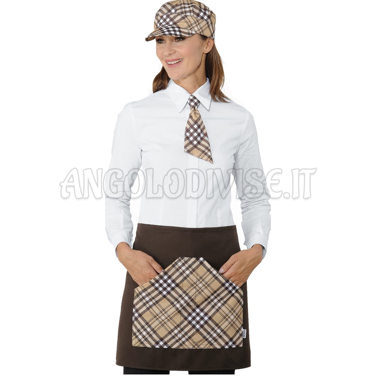 ISACCO GREMBIULE ORLEANS MORO/TARTAN 415 100 % POLYESTER