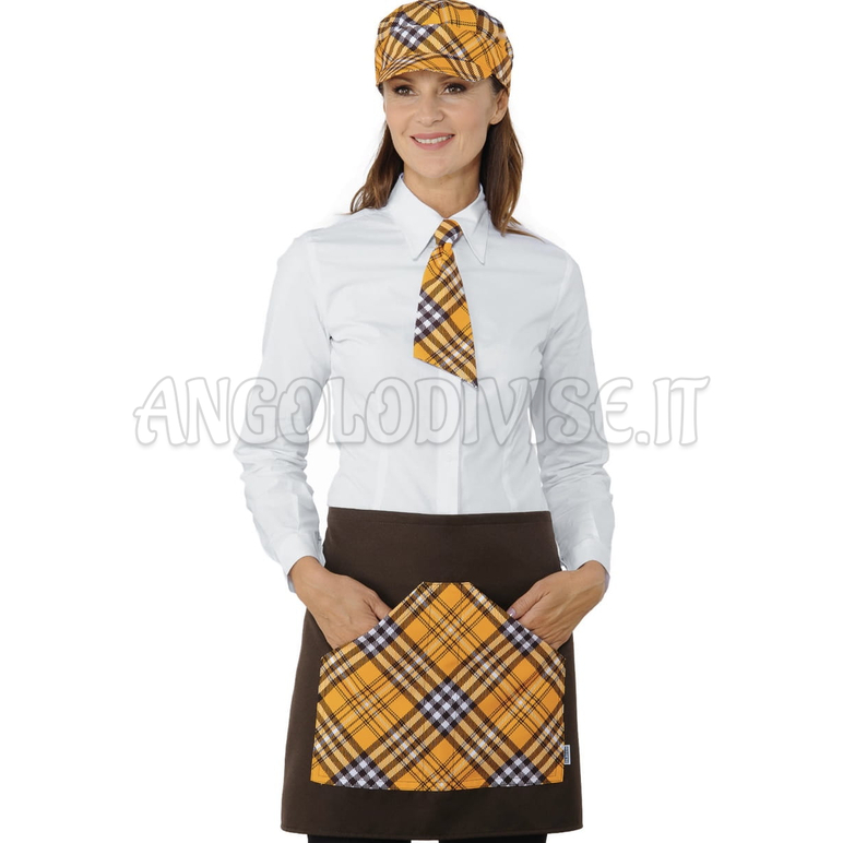 ISACCO GREMBIULE ORLEANS MORO/TARTAN 413 100 % POLYESTER