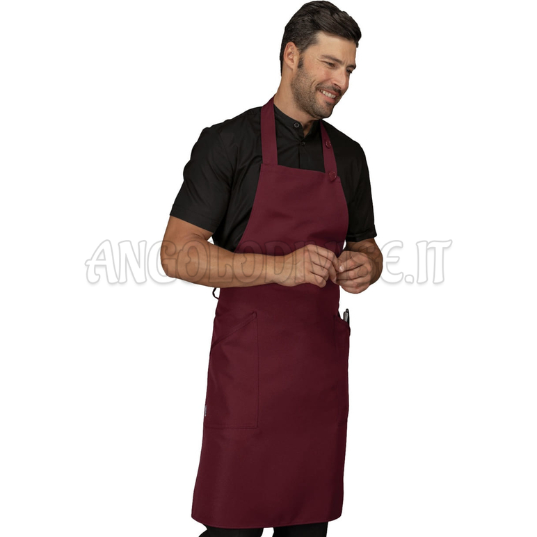 ISACCO GREMBIULE CHAMPAGNE BORDEAUX 100 % POLYESTER