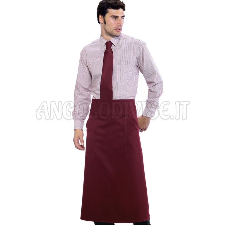 ISACCO GREMBIULE VERSAILLES SENZA SPACCO BORDEAUX 100 % POLYESTER