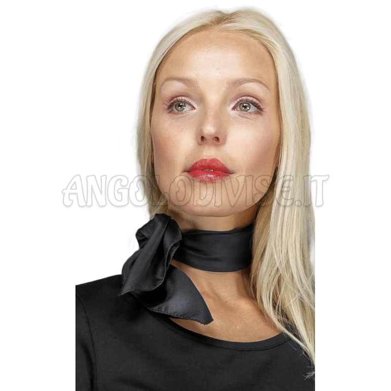 ISACCO FOULARD NERO 100 % POLYESTER