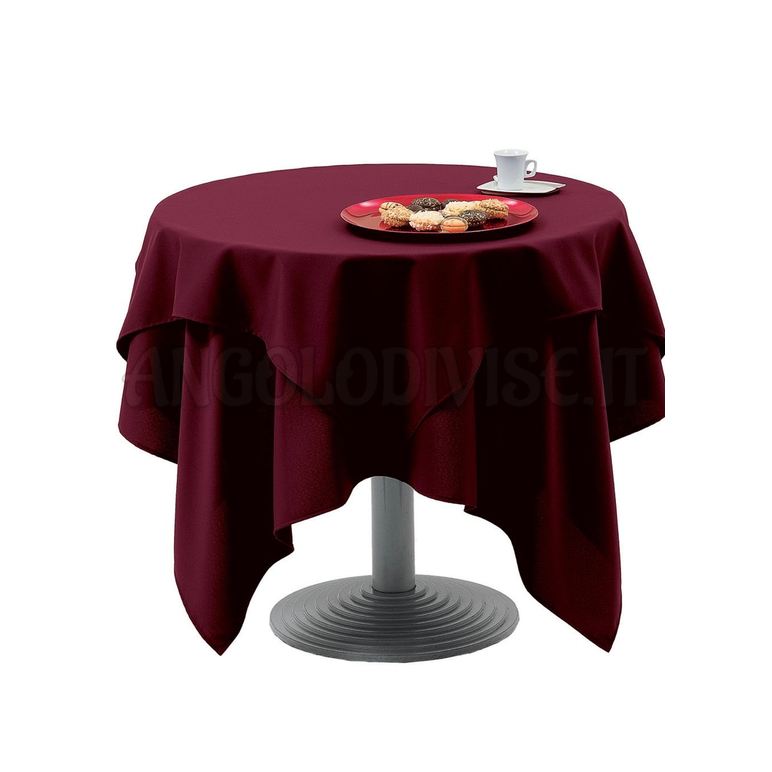 ISACCO Tovaglia ELEGANCE  136 x 136 cm BORDEAUX