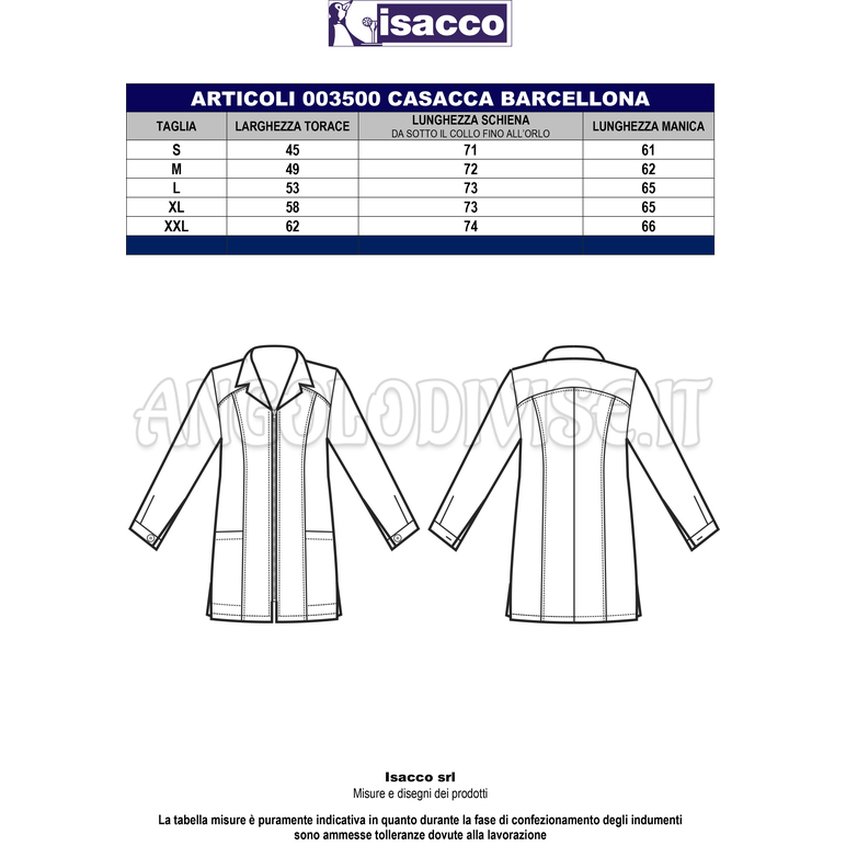 ISACCO CASACCA BARCELLONA M/M RIGATINO AZZURRO + BIANCO 100 % COTTON
