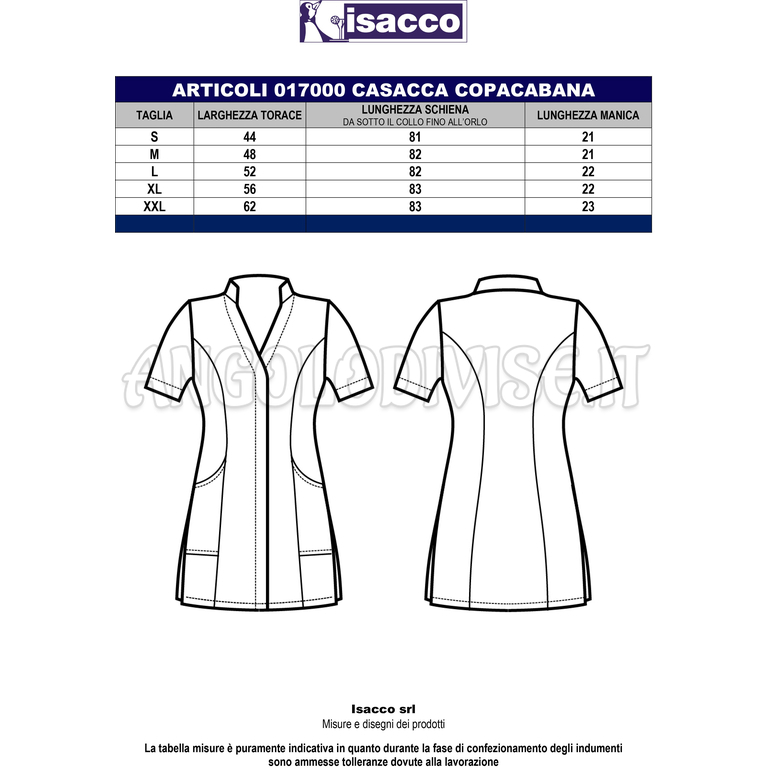 ISACCO CASACCA COPACABANA NERO+FUCSIA 65% POLYESTER  35% COTTON