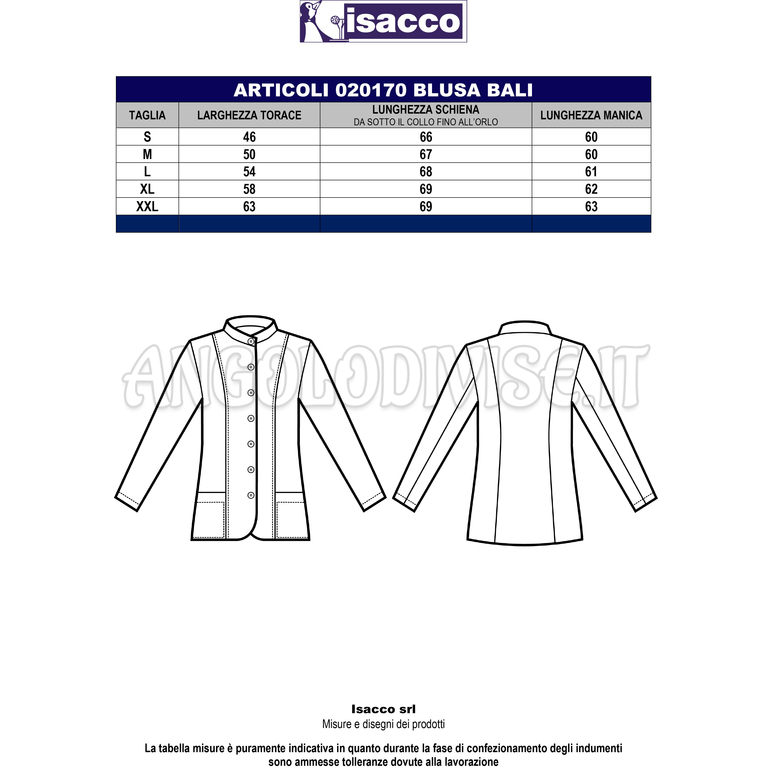ISACCO BLUSA BALI BOHEME BIANCO 100% POLYESTER BOHÉME
