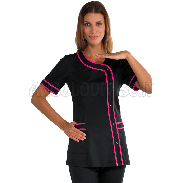 ISACCO CASACCA BRASILIA NERO+FUCSIA 65% POLYESTER  35% COTTON