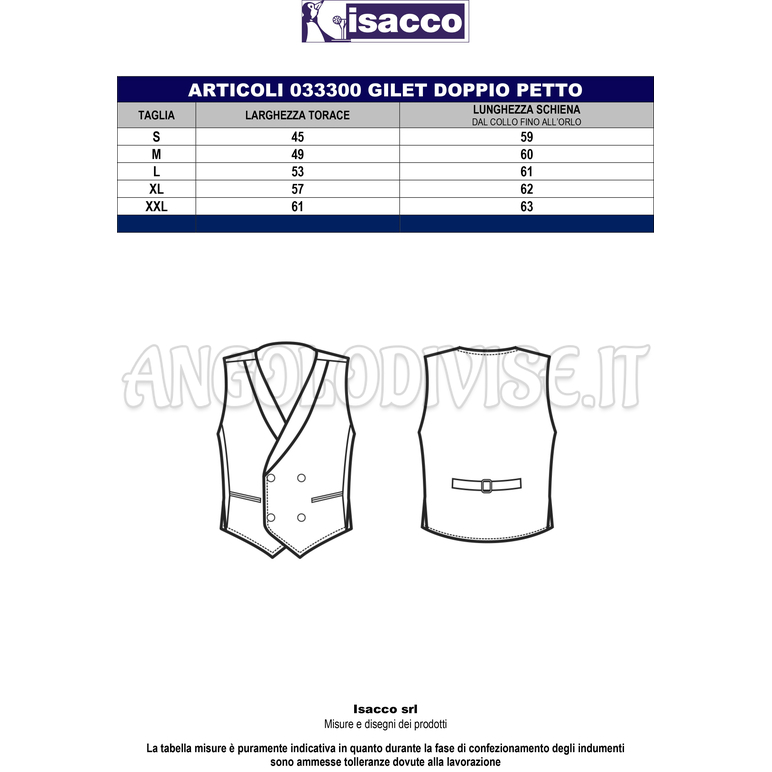 ISACCO GILET UNISEX DOPPIOPETTO LUREX 03 100 % POLYESTER