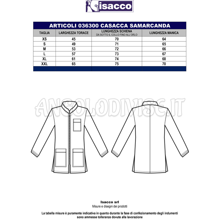 ISACCO CASACCA SAMARCANDA POLSI IN MAGLIA BIANCO 100 % COTTON