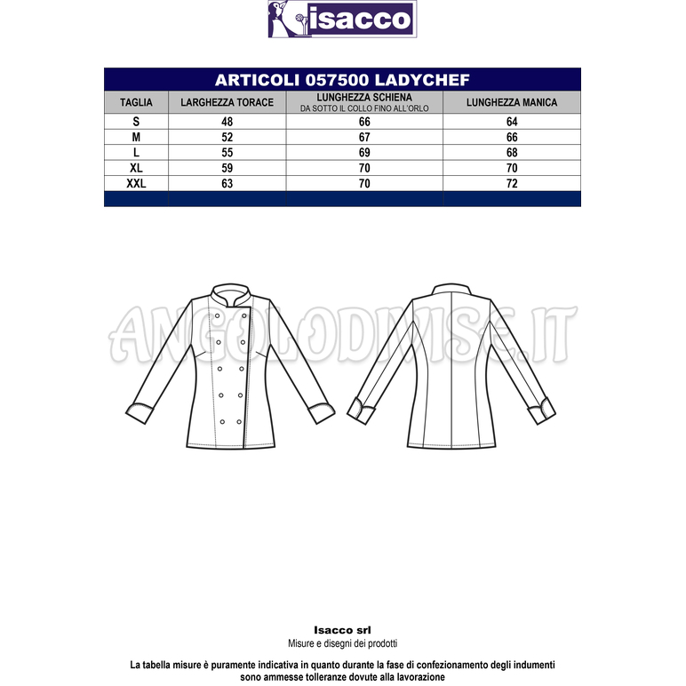 ISACCO GIACCA LADY EXTRA LIGHT NERO+MELA 65% POLYESTER  35% COTTON