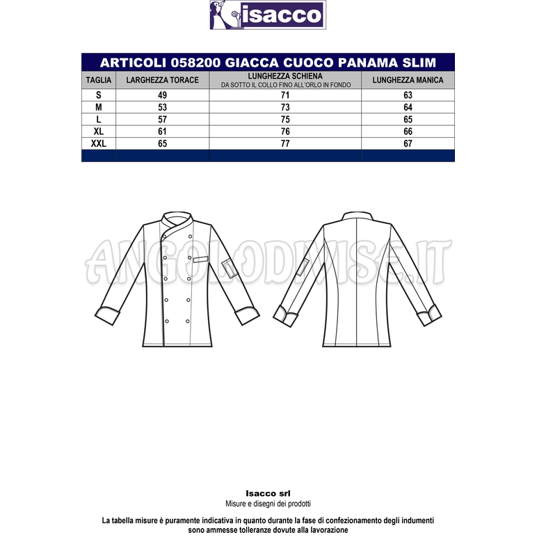 ISACCO GIACCA PANAMA SLIM SUPER STRETCH BIANCO 97% COTTON  3% SPANDEX
