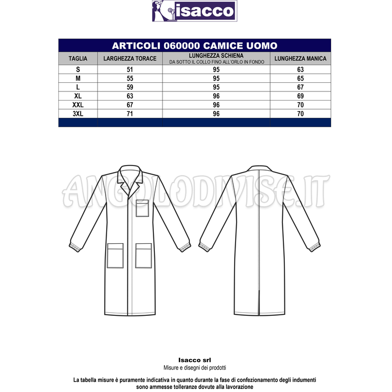 ISACCO CAMICE UOMO BOHEME BIANCO 100% POLYESTER BOHÉME