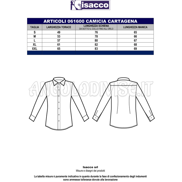 ISACCO CAMICIA UOMO CARTAGENA SLIM M/M NERO 65% POLYESTER  35% COTTON