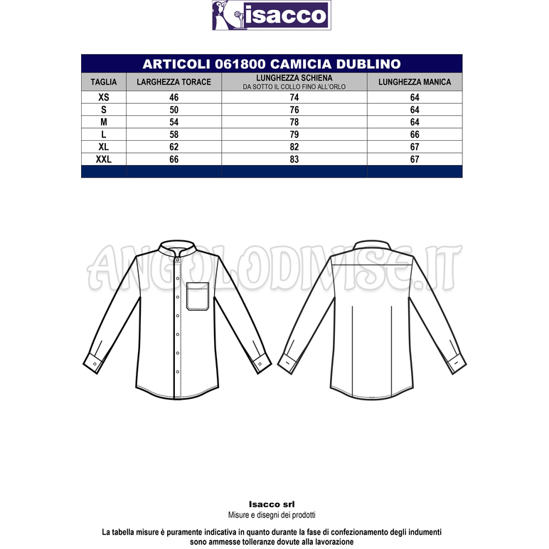 ISACCO CAMICIA UNISEX DUBLINO M/M BORDEAUX 65% POLYESTER  35% COTTON
