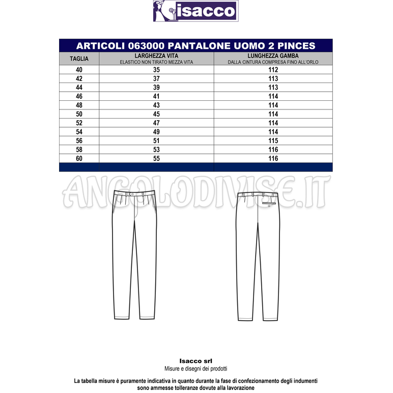 ISACCO PANTALONE UOMO BLU 100 % POLYESTER