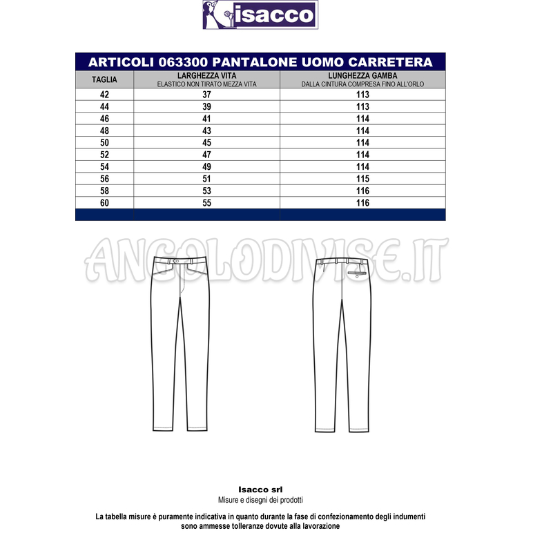 ISACCO PANTALONE UOMO 2 PINCES STRETCH LANA FODER. NERO 54% POLYESTER 44% WOOL (LANA) 2% SPANDEX