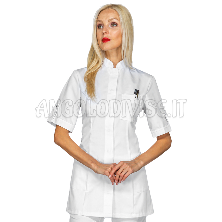ISACCO CASACCA ANTIGUA M/M BIANCO 65% POLYESTER  35% COTTON