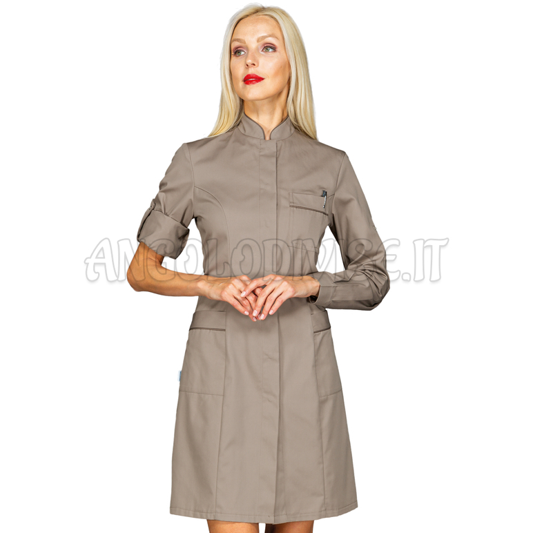 ISACCO CAMICE VENEZIA TORTORA + CODINO FANGO 65% POLYESTER  35% COTTON