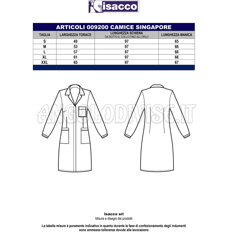 ISACCO CAMICE SINGAPORE M/M BLU 65% POLYESTER  35% COTTON