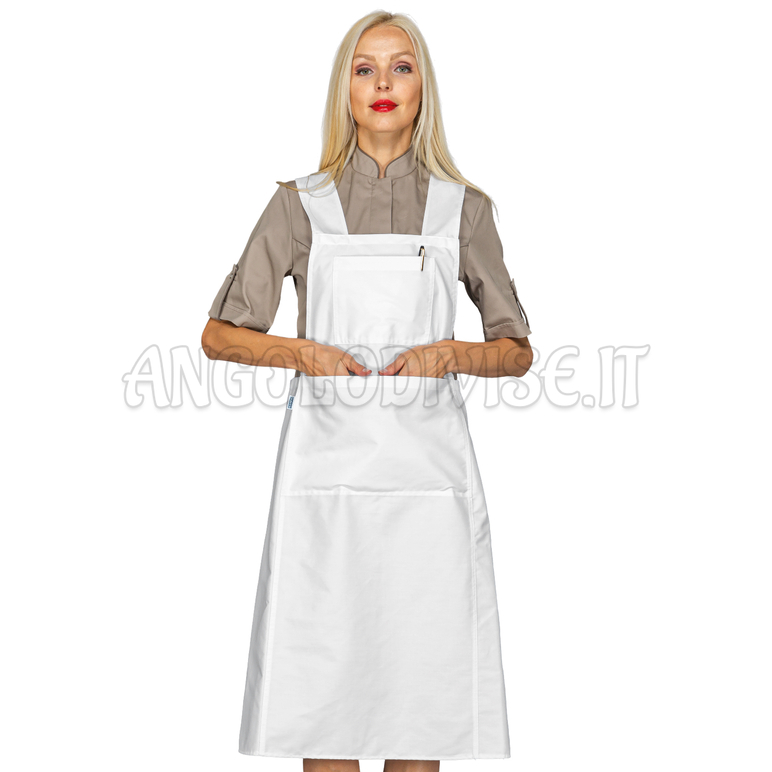 ISACCO GREMBIULE NAGANO BIANCO 100 % COTTON