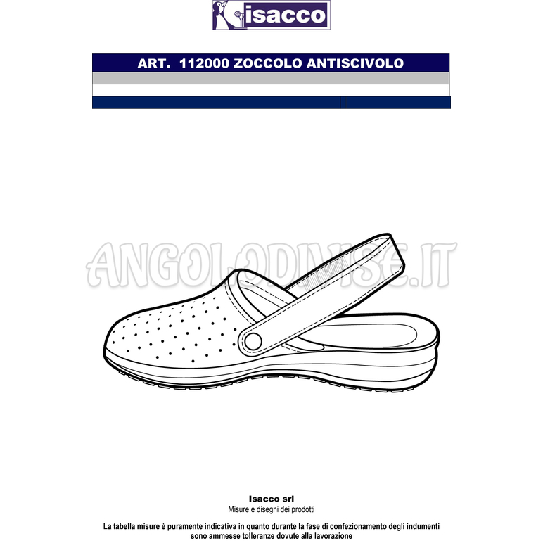 ISACCO ZOCCOLO ANTISCIVOLO BIANCO