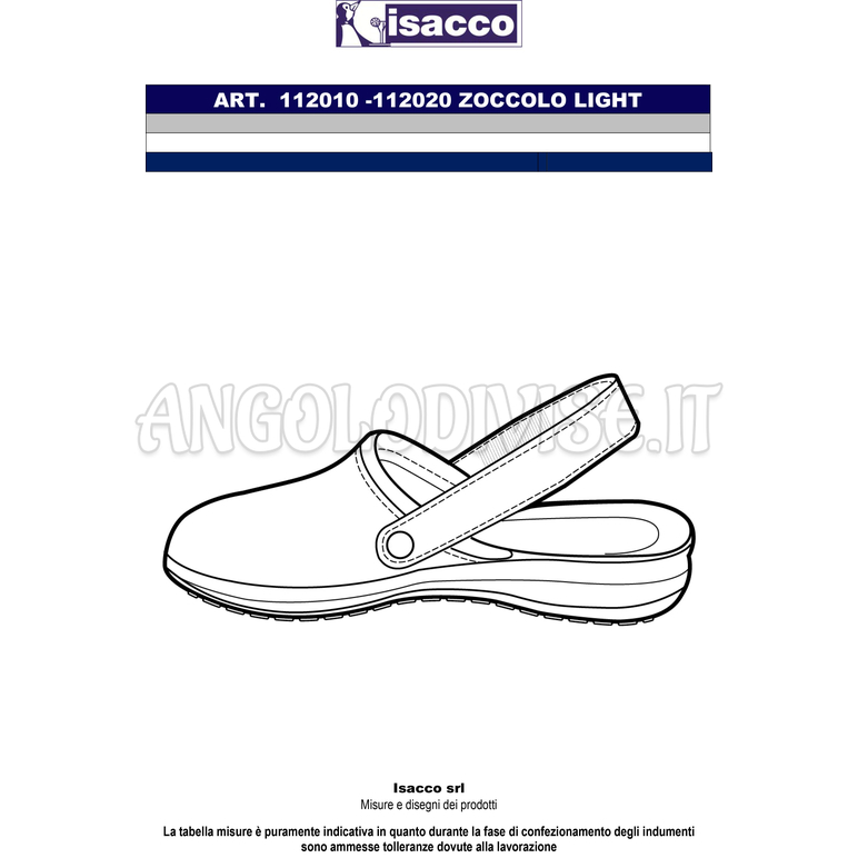 ISACCO ZOCCOLO DONNA LIGHT BIANCO