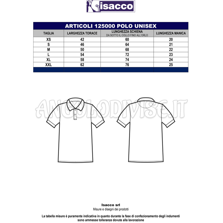 ISACCO POLO M/M NERO 100 % COTTON
