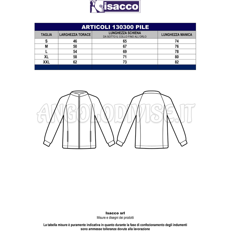 ISACCO PILE BIANCO 100 % POLYESTER